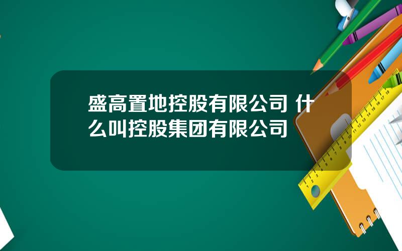 盛高置地控股有限公司 什么叫控股集团有限公司